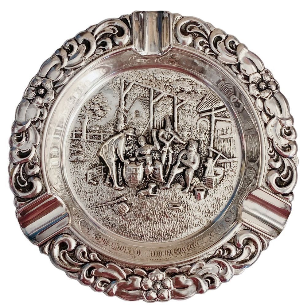 Vintage | Hans Jensen Denmark Ashtray 3D Modernist‎ Artisan Ornate